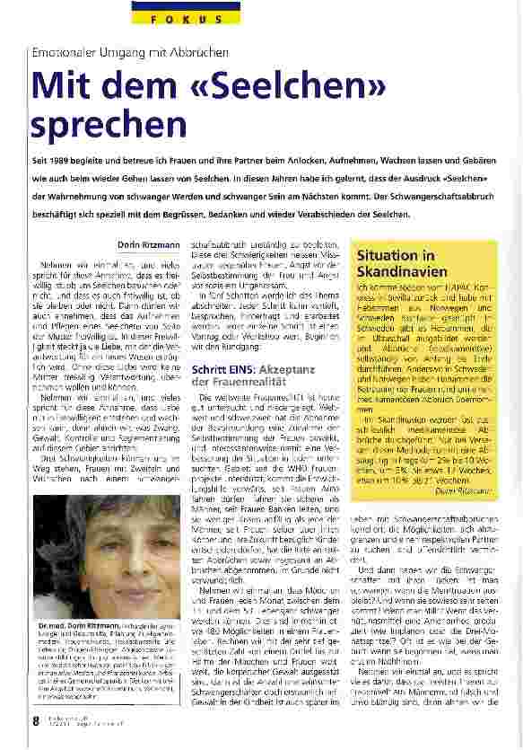Vorschauseite 1: Mit dem «Seelchen» sprechen