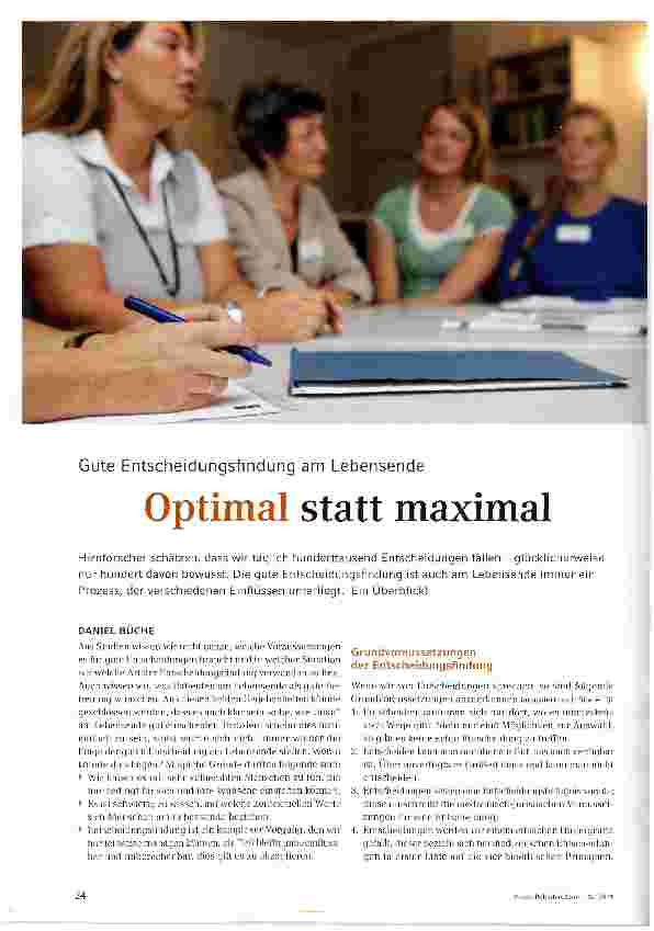 Vorschauseite 1: Optimal statt maximal