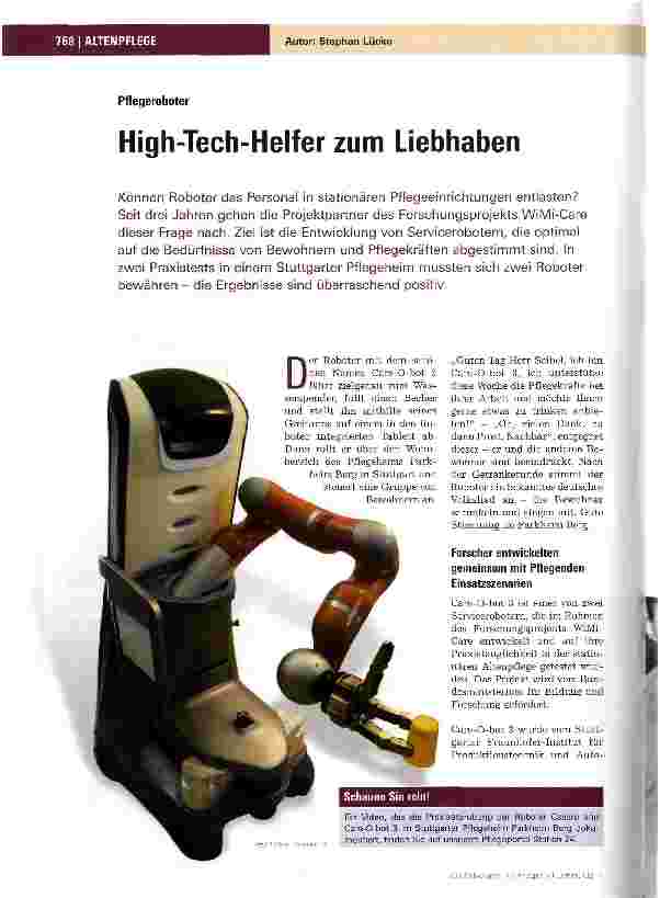 Vorschauseite 1: High-Tech-Helfer zum Liebhaben