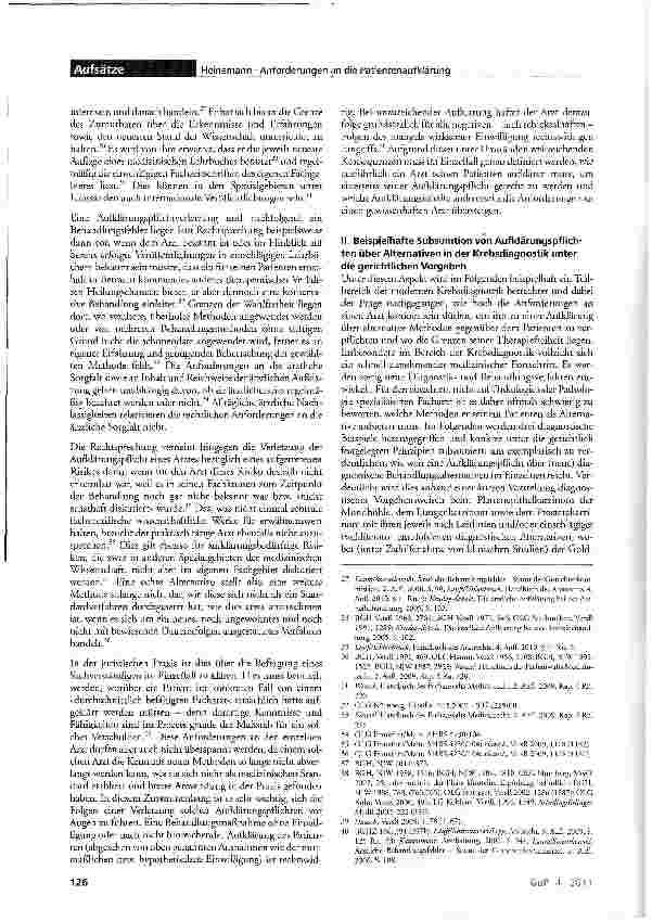 Vorschauseite 3: Erweiterte Anforderungen an die ärztliche Patientenaufklärung am Beispiel der Krebsdiagnostik