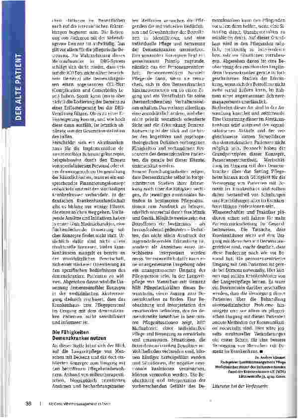 Vorschauseite 2: Demenz verlangt individuelles Handeln