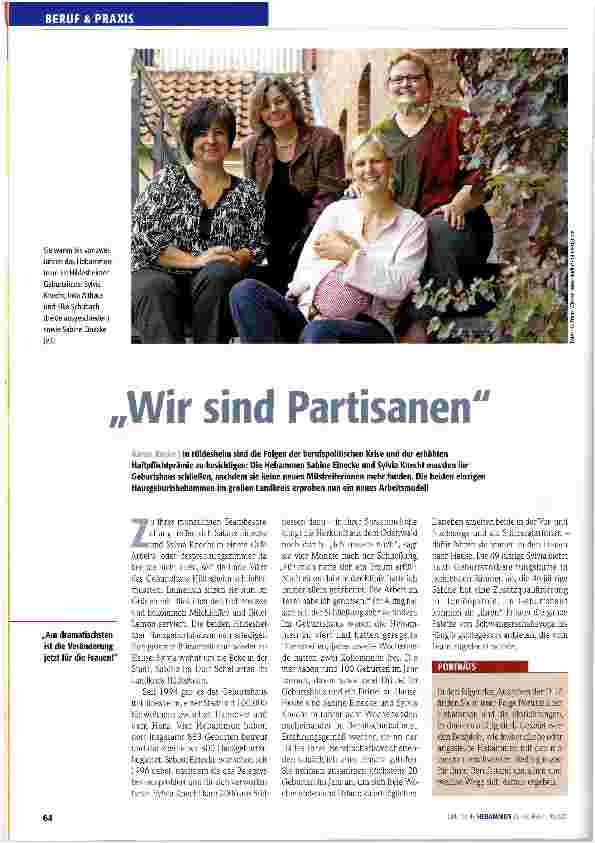 Vorschauseite 1: Wir sind Partisanen