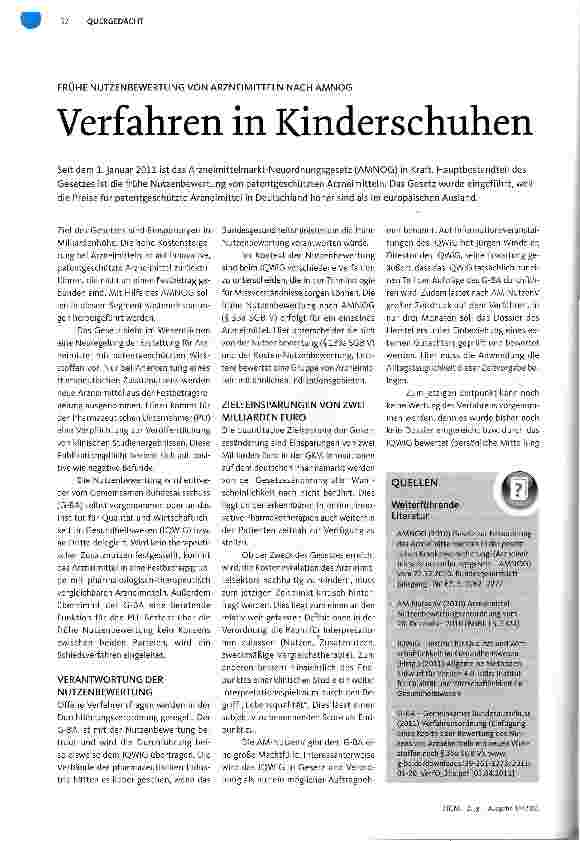 Vorschauseite 1: Verfahren in Kinderschuhen