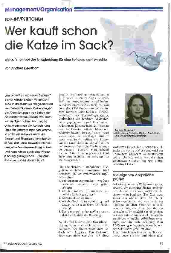 Vorschauseite 1: Wer kauft schon die Katze im Sack?