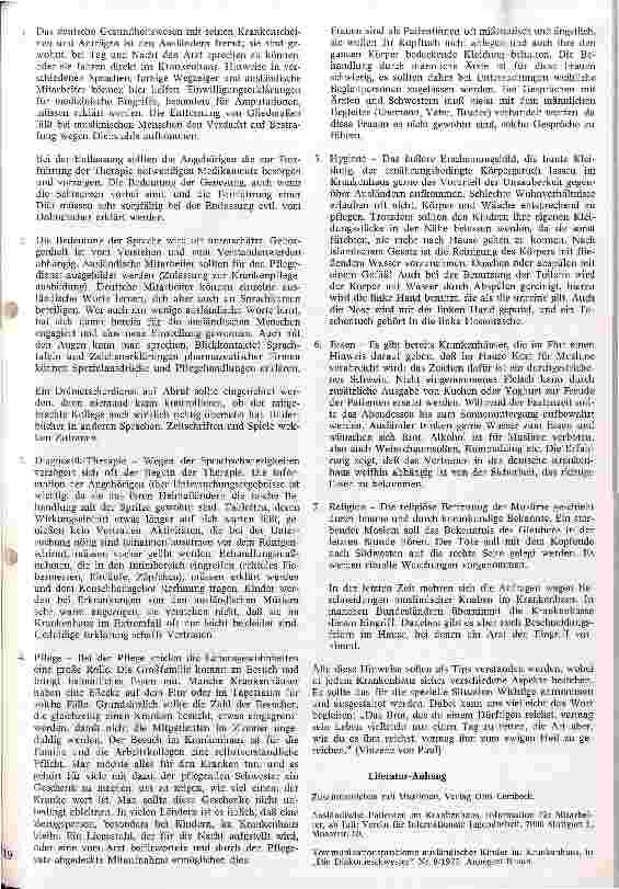 Vorschauseite 4: Muslimische Menschen im Krankenhaus Referat am Schwesterntag, 7. Mai 1981