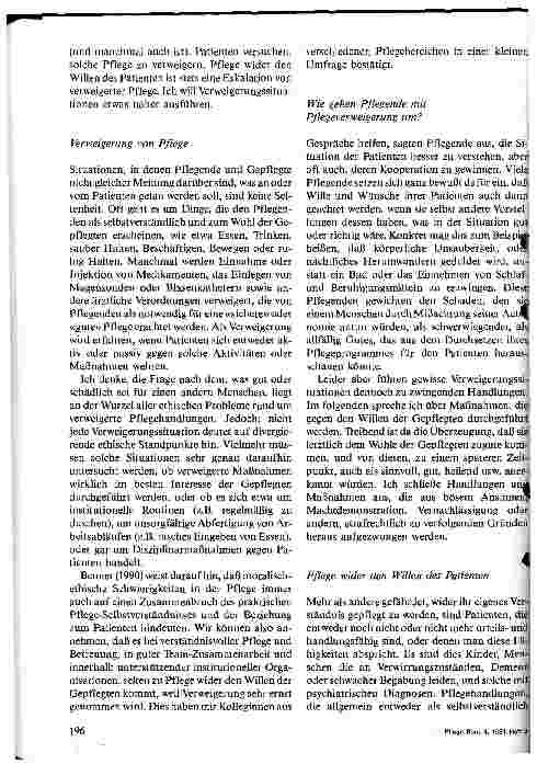 Vorschauseite 2: Pflege wider den Willen des Patienten?