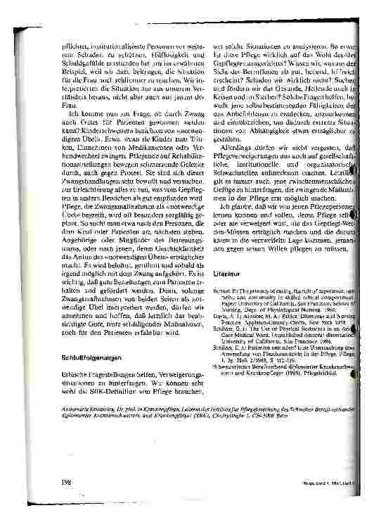 Vorschauseite 4: Pflege wider den Willen des Patienten?