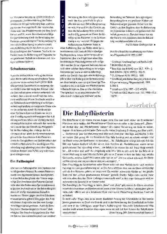 Vorschauseite 2: Aufklärung bei einer Injektion