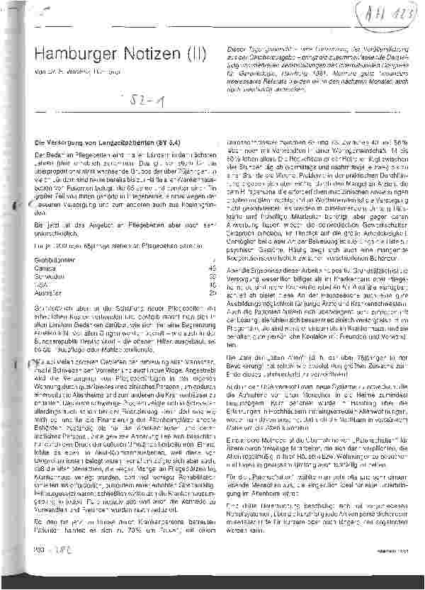 Vorschauseite 1: Hamburger Notizen (II) Tagungsbericht