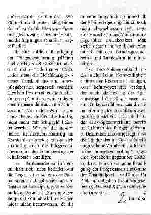 Vorschauseite 2: Kehrtwende der privaten Verbände