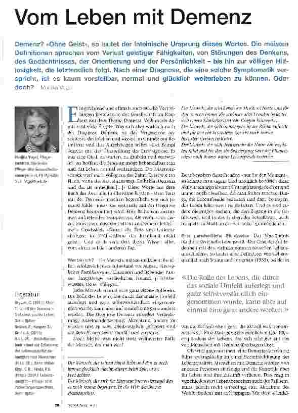 Vorschauseite 1: Vom Leben mit Demenz