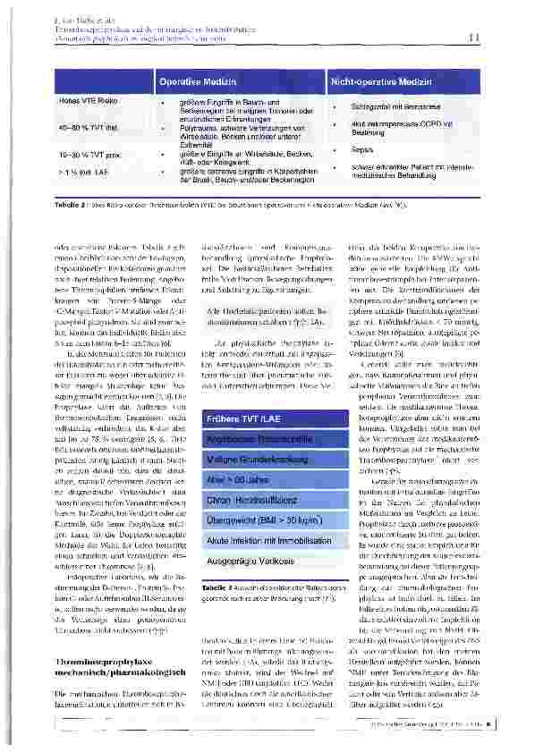Vorschauseite 3: Thromboseprophylaxe auf der chirurgischen Intensivstation