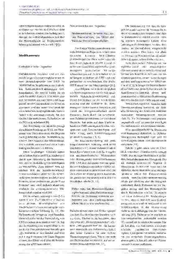 Vorschauseite 5: Thromboseprophylaxe auf der chirurgischen Intensivstation