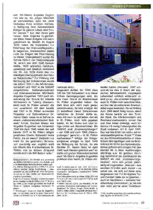Vorschauseite 2: WISSEN & FORSCHENGeschichte der Schule für Gesundheits-und Krankenpflege am Landesklinikum St. Pölten-Lilienfeld
