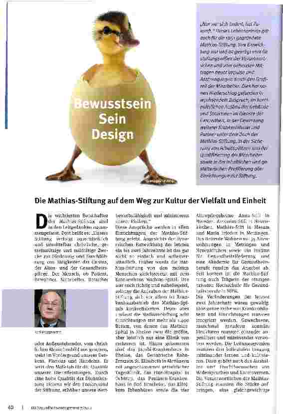Vorschauseite 1: Bewußtsein Sein Design