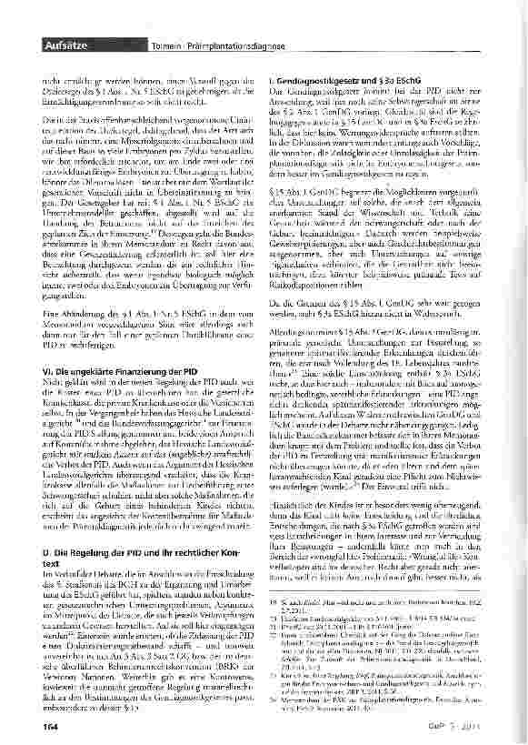 Vorschauseite 4: Präimplantationsdiagnose - neues Gesetz schafft Wertungswidersprüche