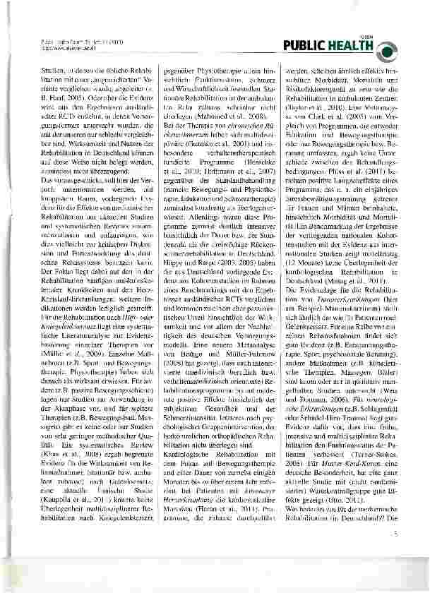 Vorschauseite 2: Evidenzbasierung der medizinischen Rehabilitation (in Deutschland)