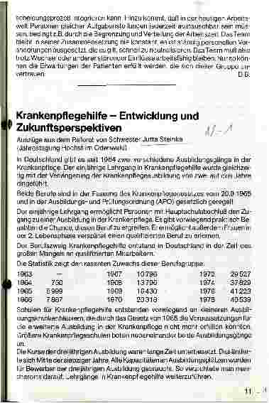 Vorschauseite 1: Krankenpflegehilfe - Entwicklung und Zukunftperspektiven
