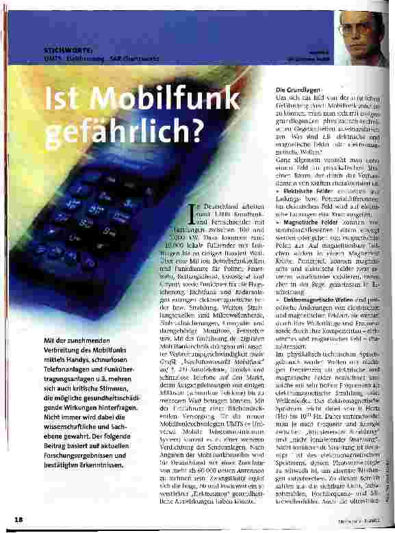 Vorschauseite 1: Ist Mobilfunk gefährlich?