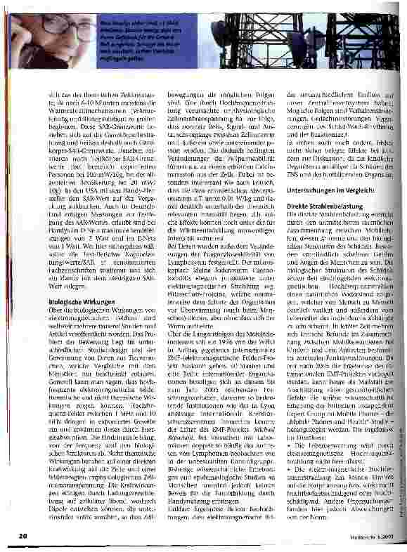 Vorschauseite 3: Ist Mobilfunk gefährlich?