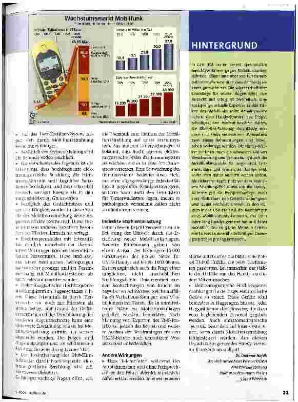 Vorschauseite 4: Ist Mobilfunk gefährlich?