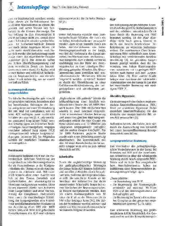 Vorschauseite 2: Das Open-Lung-Konzept und lungenprotektive Beatmung beim hypoxämischen akuten Lungenversagen
