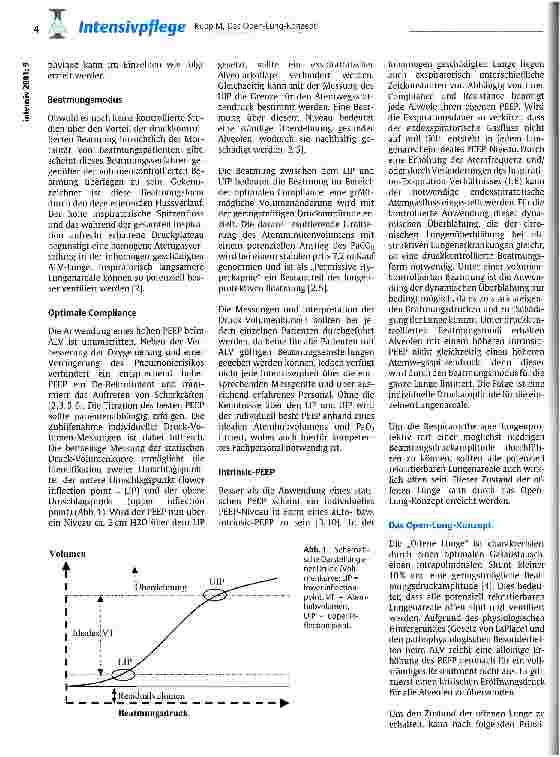 Vorschauseite 3: Das Open-Lung-Konzept und lungenprotektive Beatmung beim hypoxämischen akuten Lungenversagen