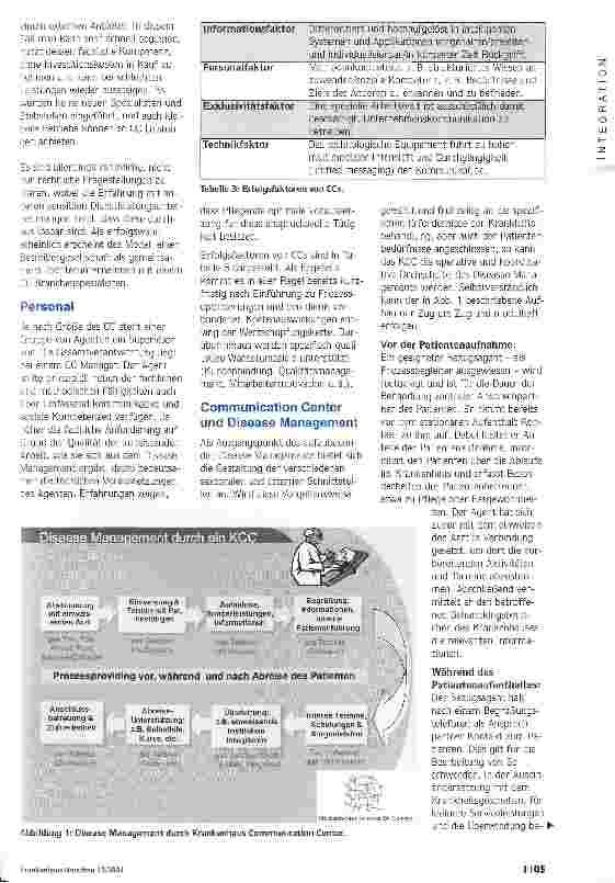 Vorschauseite 3: Steuerung der Prozesse Das Krankenhaus Communication Center - Ort von Disease Management