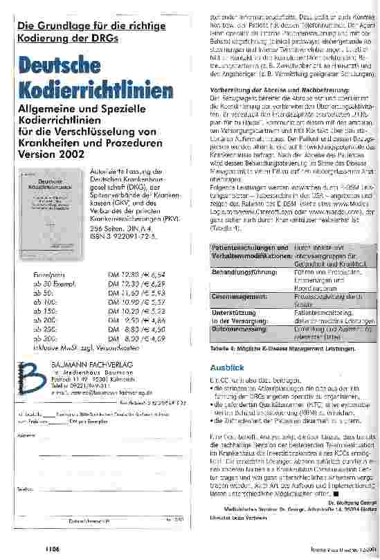 Vorschauseite 4: Steuerung der Prozesse Das Krankenhaus Communication Center - Ort von Disease Management