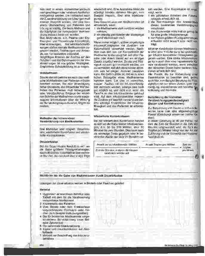 Vorschauseite 3: Royal Marsdn Hospital - Stationshandbuch Klinische Krankenpflege 28. Folge: Intravenöse Verabreichung von Medikamenten (1)