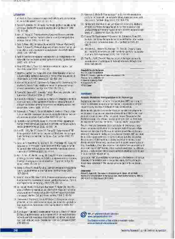 Vorschauseite 6: Amnionmembrantransplantation am menschlichen Auge