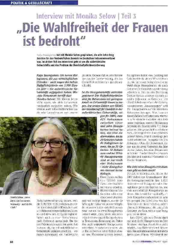 Vorschauseite 1: Die Wahlfreiheit der Frauen ist bedroht