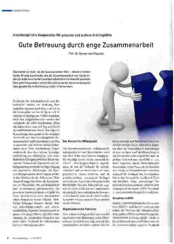 Vorschauseite 1: Gute Betreuung durch enge Zusammenarbeit