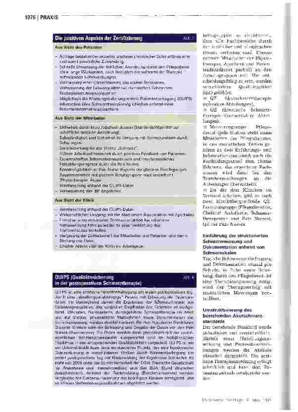 Vorschauseite 3: Ein Praxisbericht aus Sicht der Pain Nurse