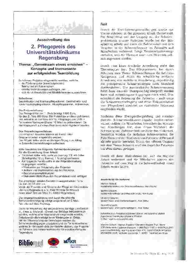 Vorschauseite 5: Ein Praxisbericht aus Sicht der Pain Nurse