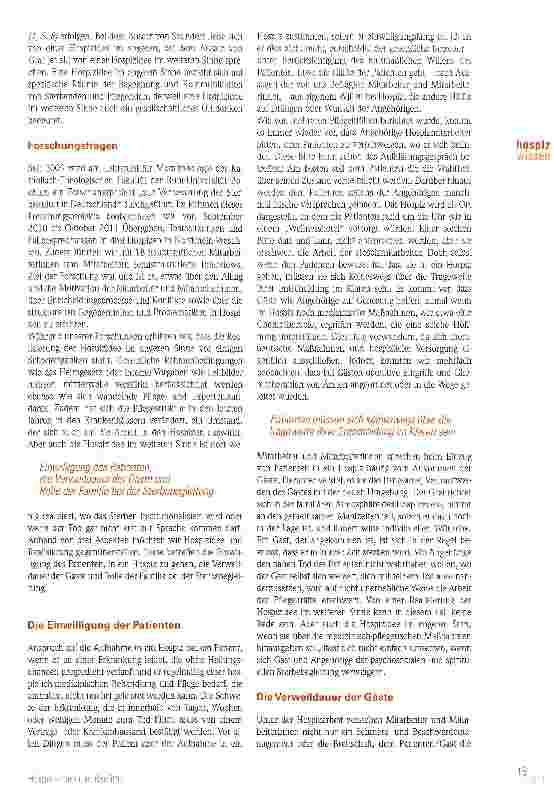 Vorschauseite 2: Hospiz - Idee und Realität