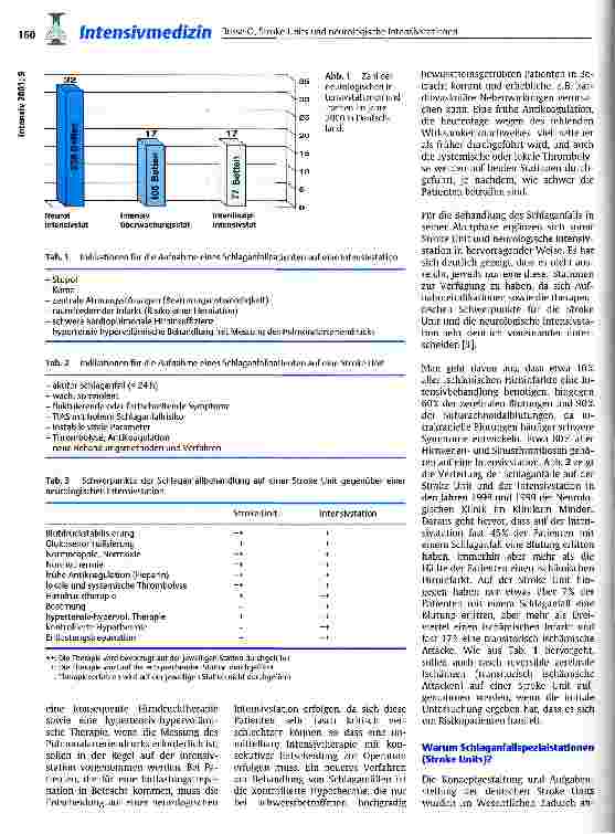 Vorschauseite 2: Stroke Units und neurologische Intensivstationen: ein Meilenstein zur Verbesserung der Behandlungserfolge bei Schlaganfallpatienten
