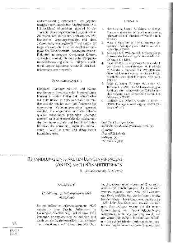 Vorschauseite 2: Damage Control - Ein Konzept zur Vermeidung von Schockfolgereaktionen