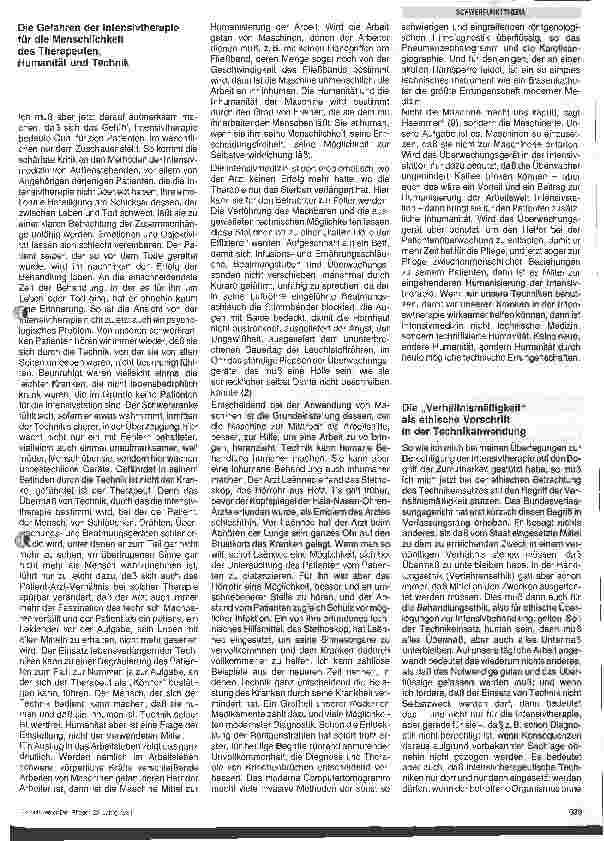 Vorschauseite 2: Auffordenung zu einer humanen Intersivtherapie
