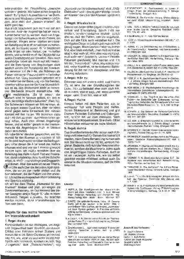 Vorschauseite 6: Auffordenung zu einer humanen Intersivtherapie