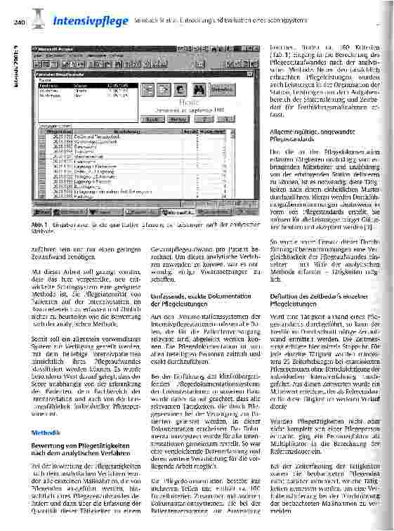 Vorschauseite 2: Entwicklung und Evaluation eines Scoringsystems zur einfachen Ermittlung des Pflegeaufwandes von Patienten auf Intensivstationen