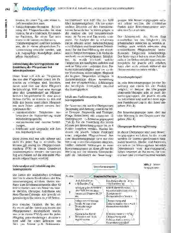 Vorschauseite 4: Entwicklung und Evaluation eines Scoringsystems zur einfachen Ermittlung des Pflegeaufwandes von Patienten auf Intensivstationen
