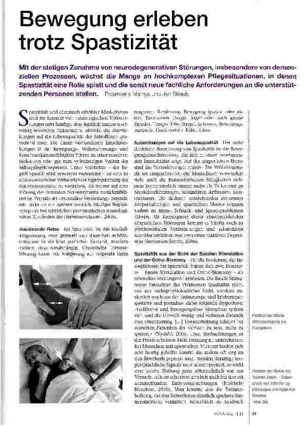 Vorschauseite 1: Bewegung erleben trotz Spastizität