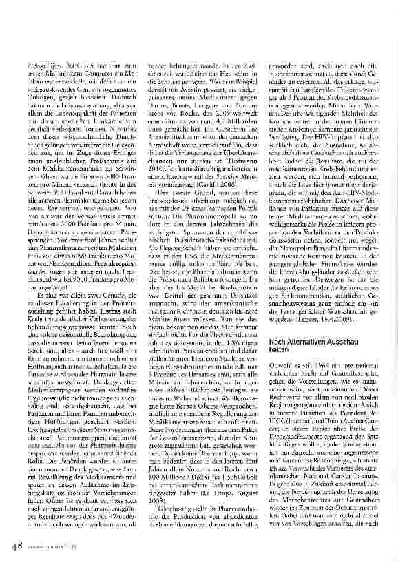 Vorschauseite 6: Pharmaindustrie und globale KrebsbekämpfungProfitstrategien mit schwerwiegenden Folgen in der Dritten Welt