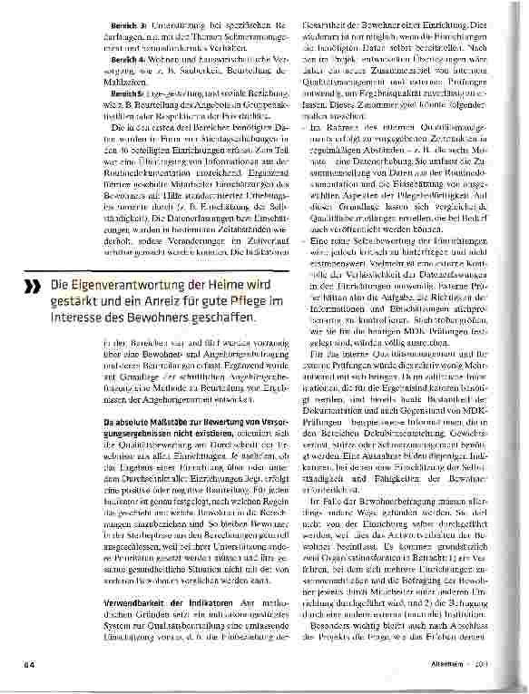 Vorschauseite 3: Indikatoren weisen neue Wege, Qualität zu beurteilen