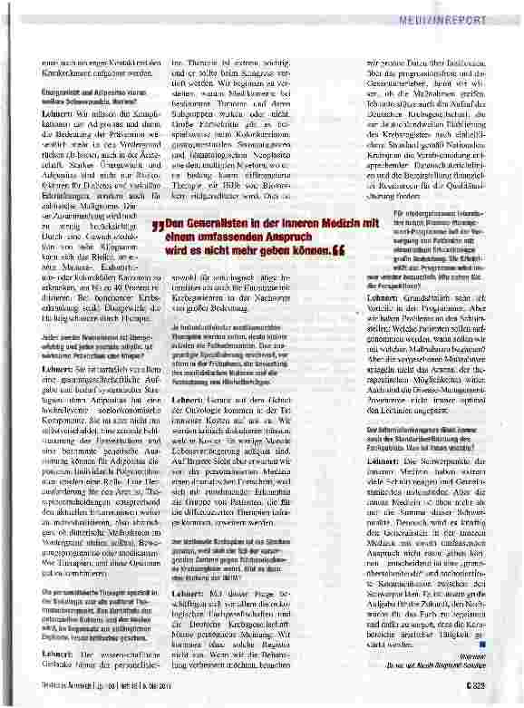 Vorschauseite 2: „Die Therapien sollten den Lebensphasen angepasst sein