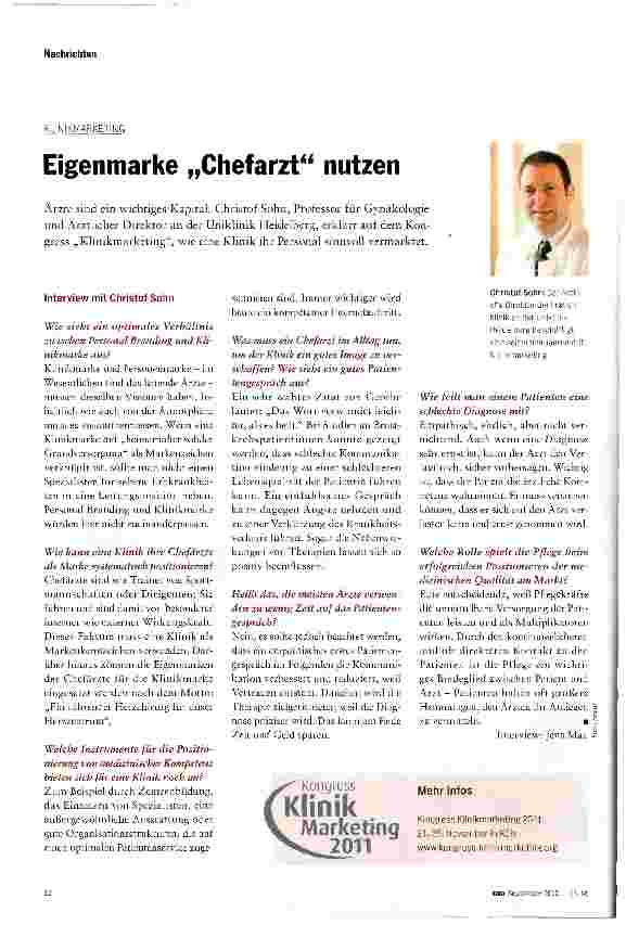 Vorschauseite 1: Eigenmarke „Chefarzt nutzen