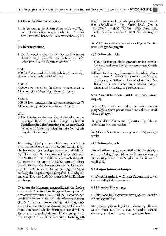 Vorschauseite 3: Private Reinigungskosten für Arbeitskleidung in eigener Waschmaschine können auf 2,50 € pro Waschgang geschätzt werdenBGB § 133, § 157, § 611; TVG § 1, § 3 Abs. 1, § 4 Abs. 1, § 4…