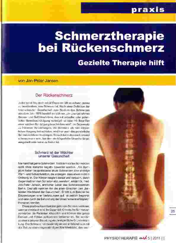 Vorschauseite 1: Schmerztherapie bei Rückenschmerz