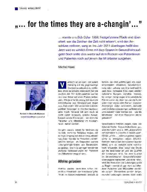 Vorschauseite 1: for the times they are a-changin...